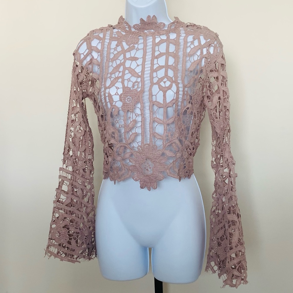 Mauve Crochet Top
